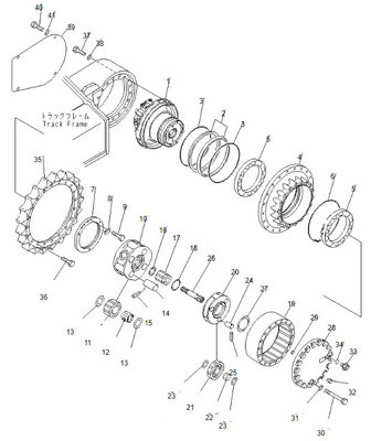 قطعات بیل مکانیکی Belparts Komatsu Final Drive PC 228 Pc228 708-8F-00120