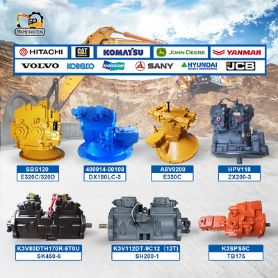 پمپ هیدرولیک Belparts Excavator E330C SH200-1 SK480-6 ZX200-3 برای پمپ اصلی Kobelco Hitachi K3V180DT K3V112DT