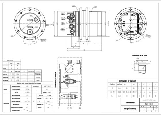 Belparts Excavator Parts TM01 New Holl1and CX18 موتور هیدرولیک مسافرتی برای 1 تن