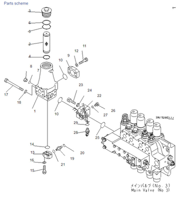شیر هیدرولیک بیل مکانیکی OEM Komatsu PC1250SP-7 21N-62-31201 21N-62-31221 21N-62-31230
